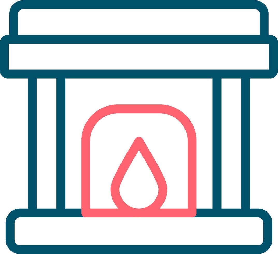 Fireplace Creative Icon Design vector