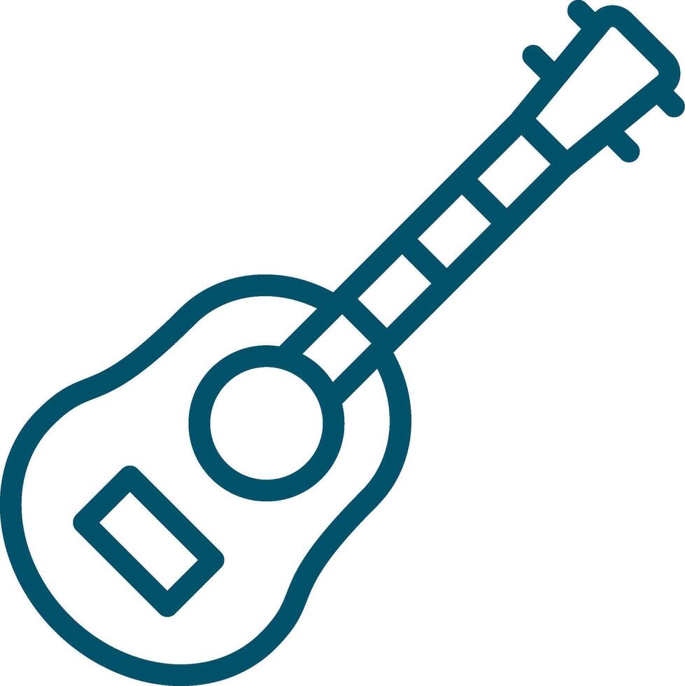 Acoustic Guitar Creative Icon Design vector