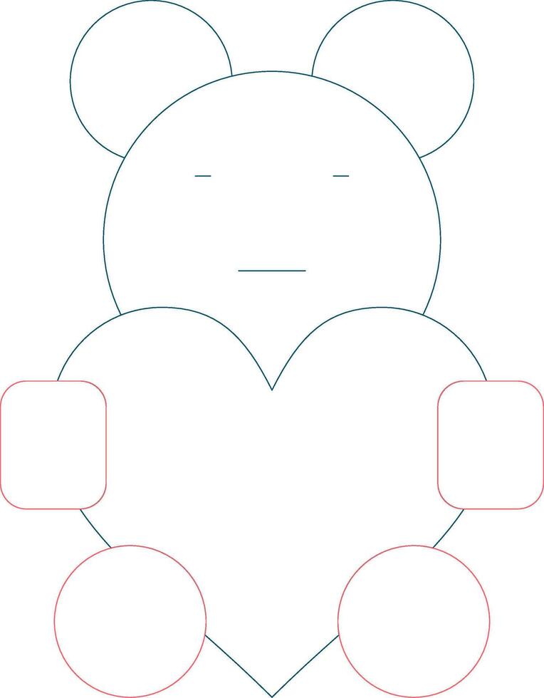 osito de peluche creativo icono diseño vector