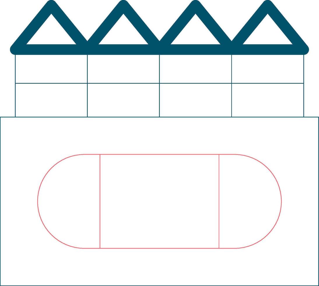 Line Two Color Design vector