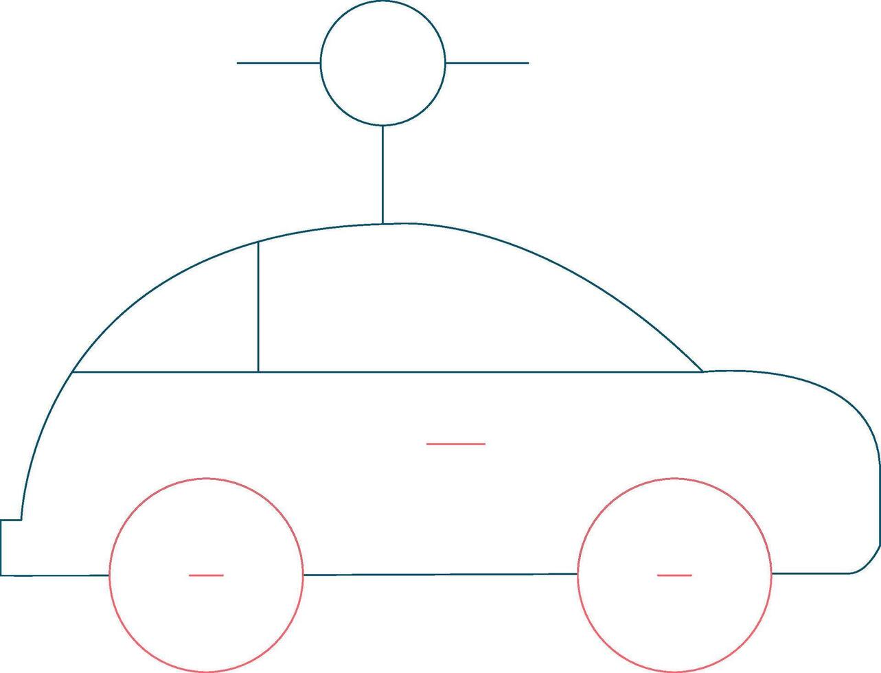 línea dos color diseño vector