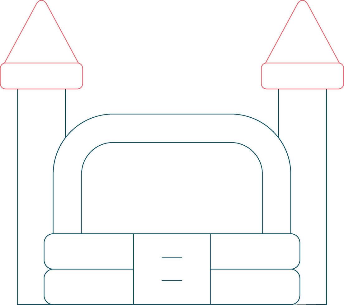 Bouncy Castle Creative Icon Design vector