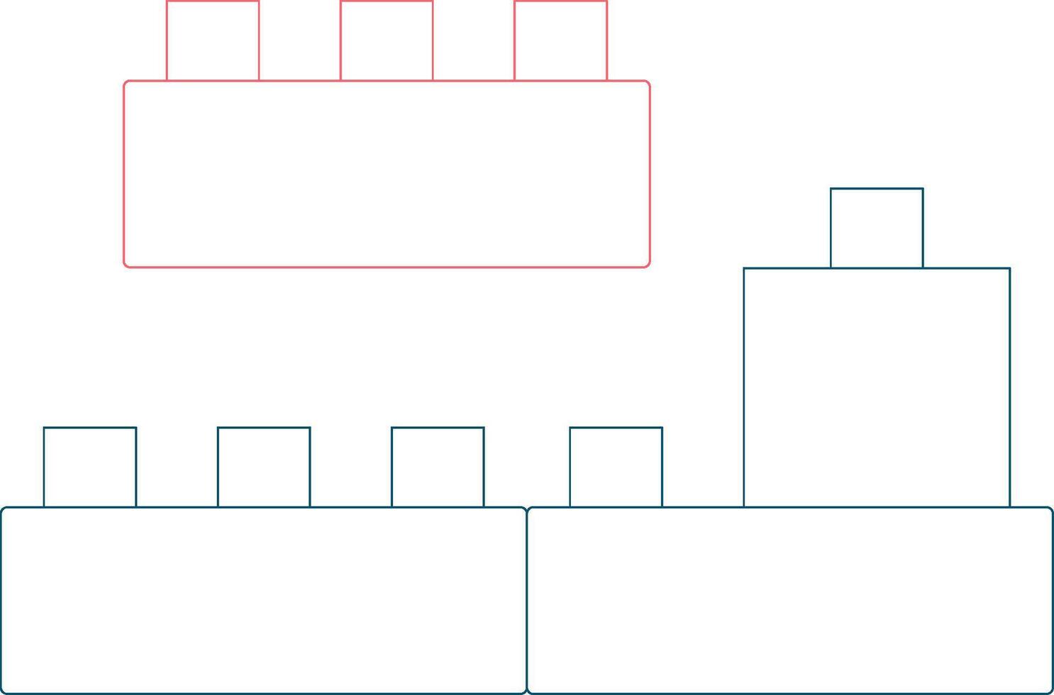 Line Two Color Design vector