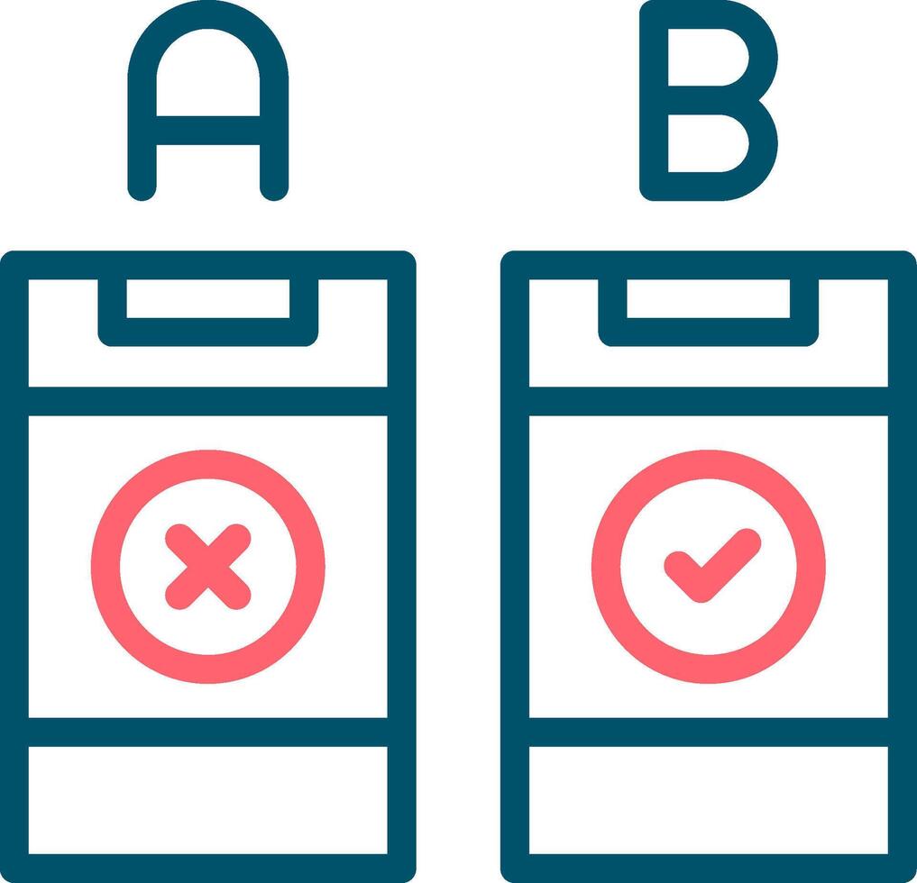 AB Testing Creative Icon Design vector