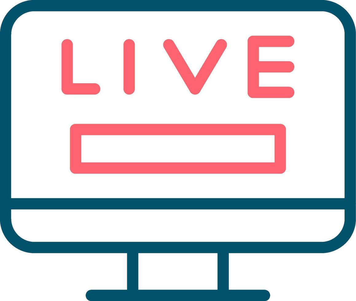 Live TV Creative Icon Design vector