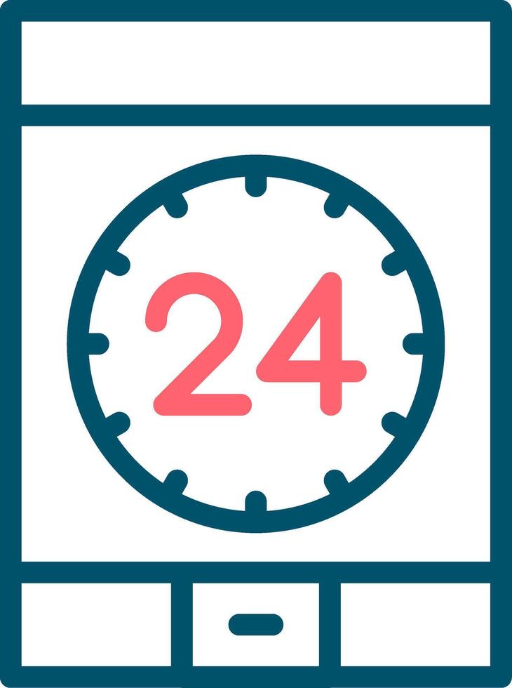 24 Hour Service Creative Icon Design vector