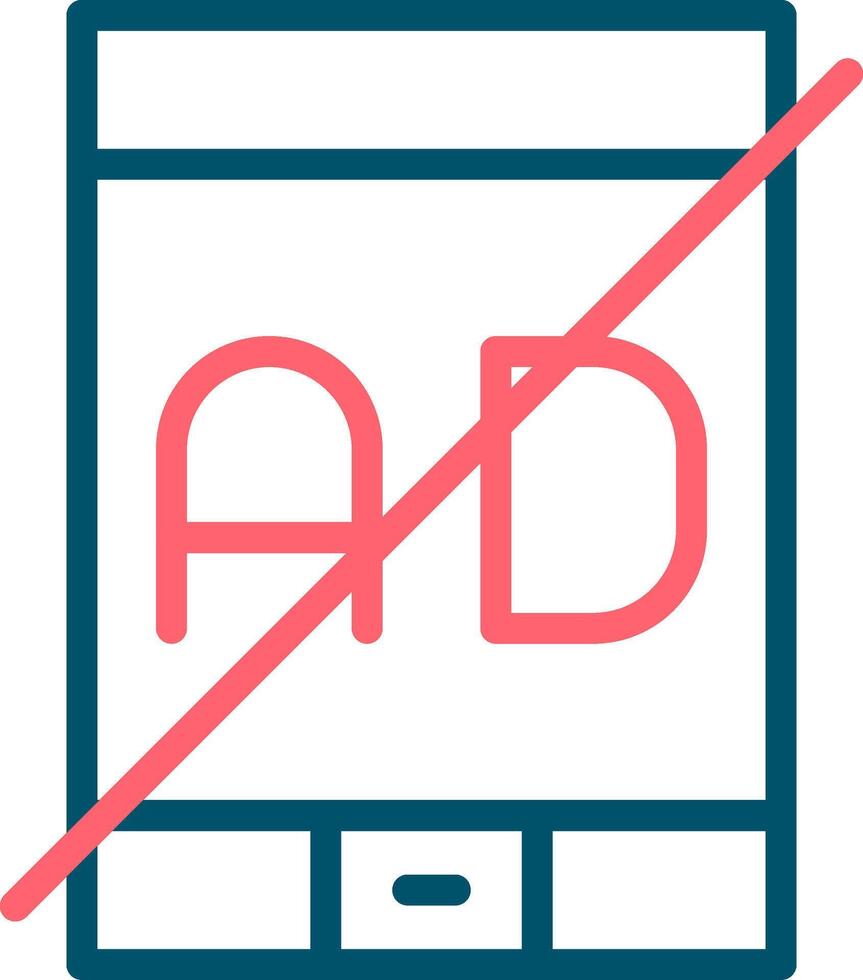 No Ad Creative Icon Design vector