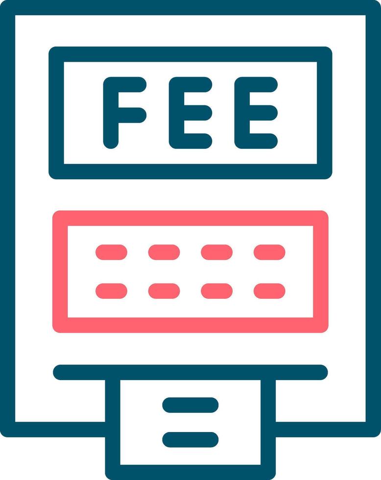 ATM Fees Creative Icon Design vector