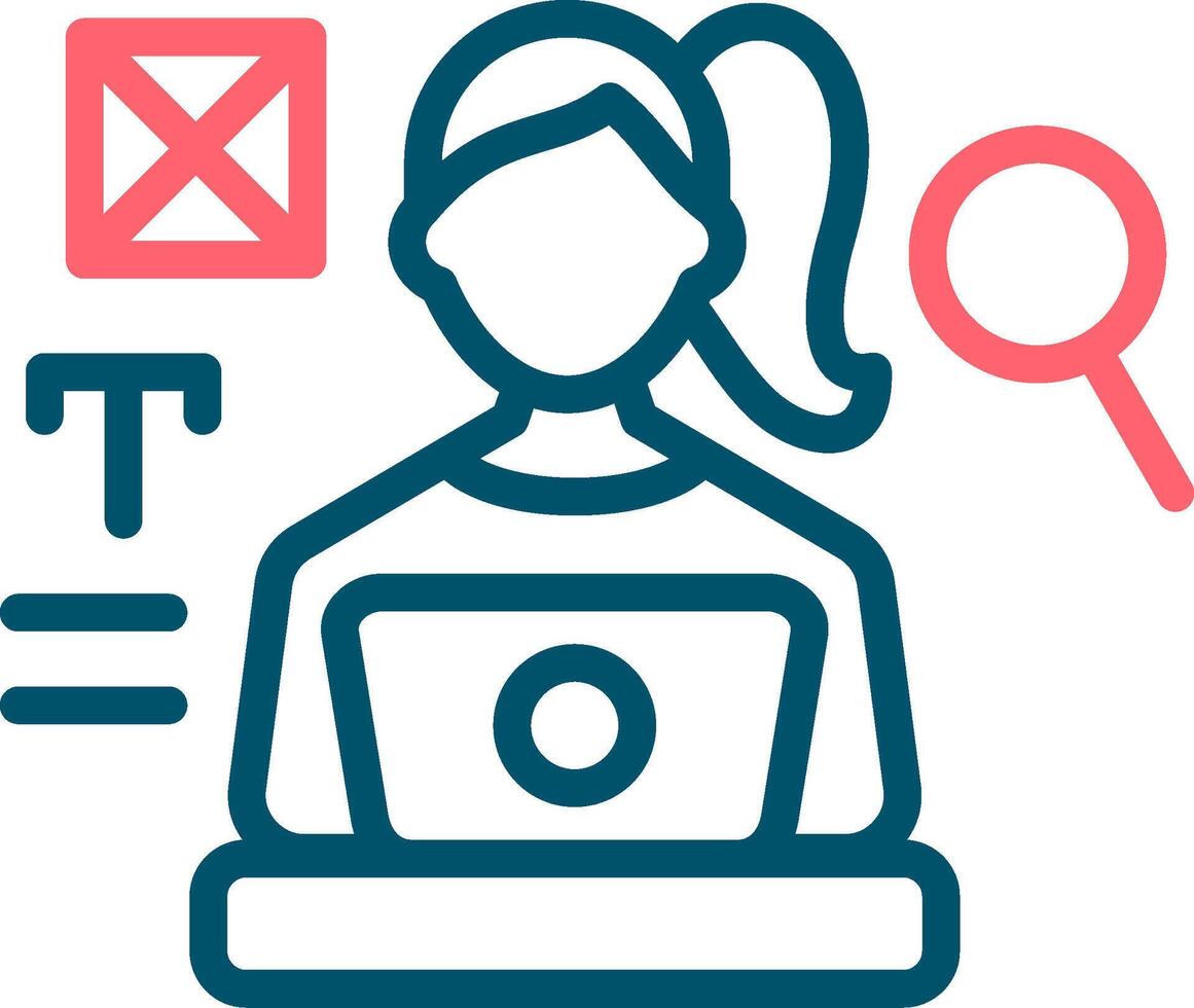 Blogger Creative Icon Design vector