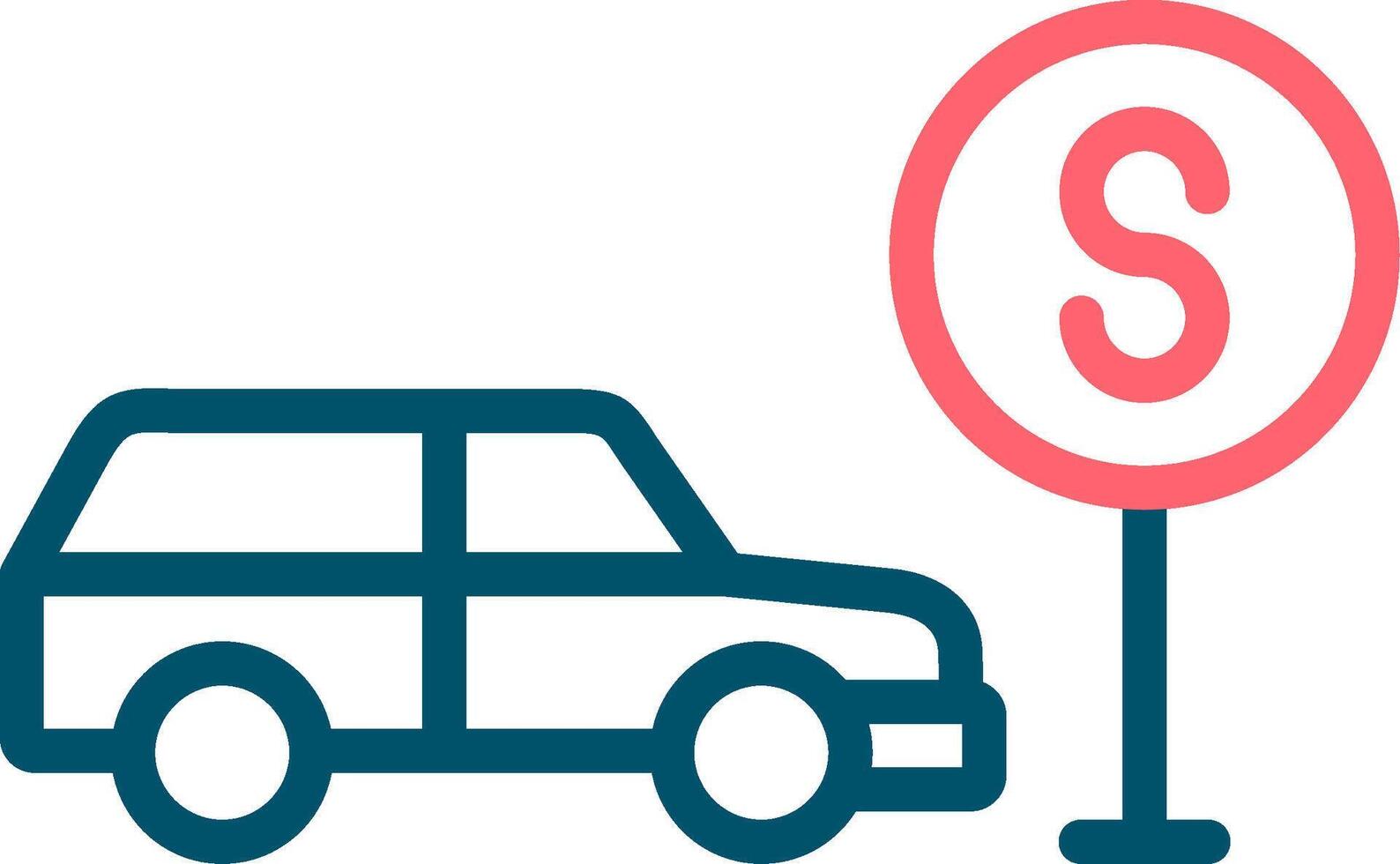 Taxi Stop Creative Icon Design vector