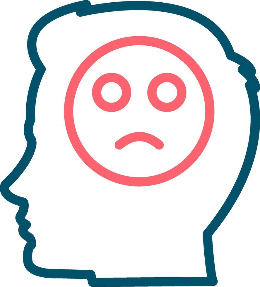 Emotions Sad Creative Icon Design vector