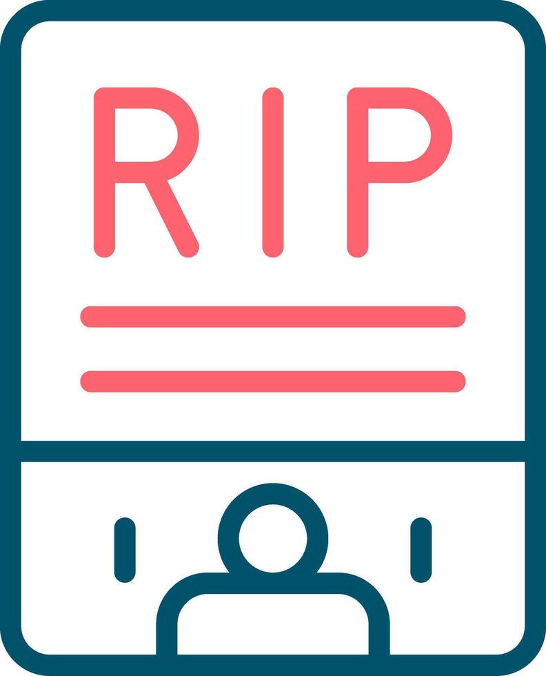 Obituary Creative Icon Design vector