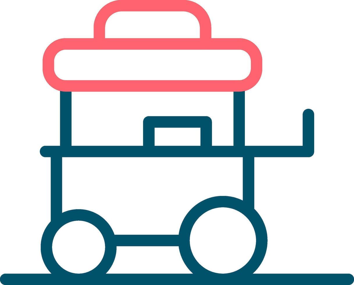 Food Cart Creative Icon Design vector