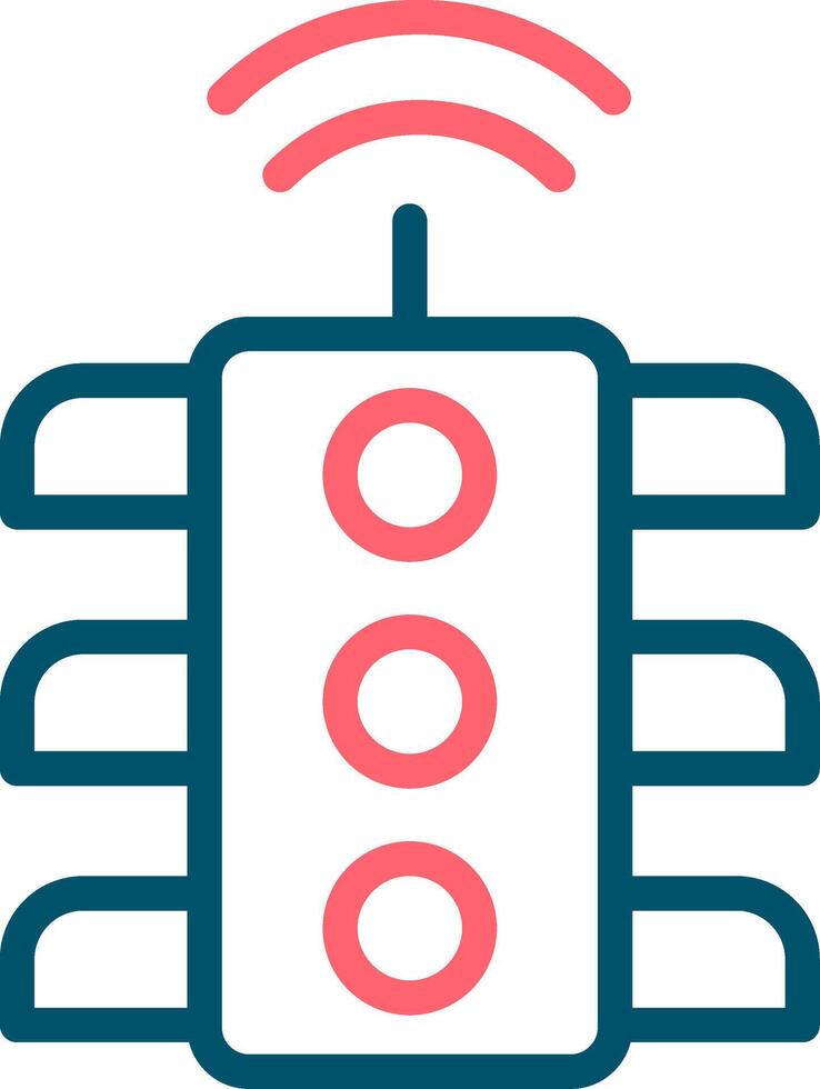 Smart Traffic Light Creative Icon Design vector
