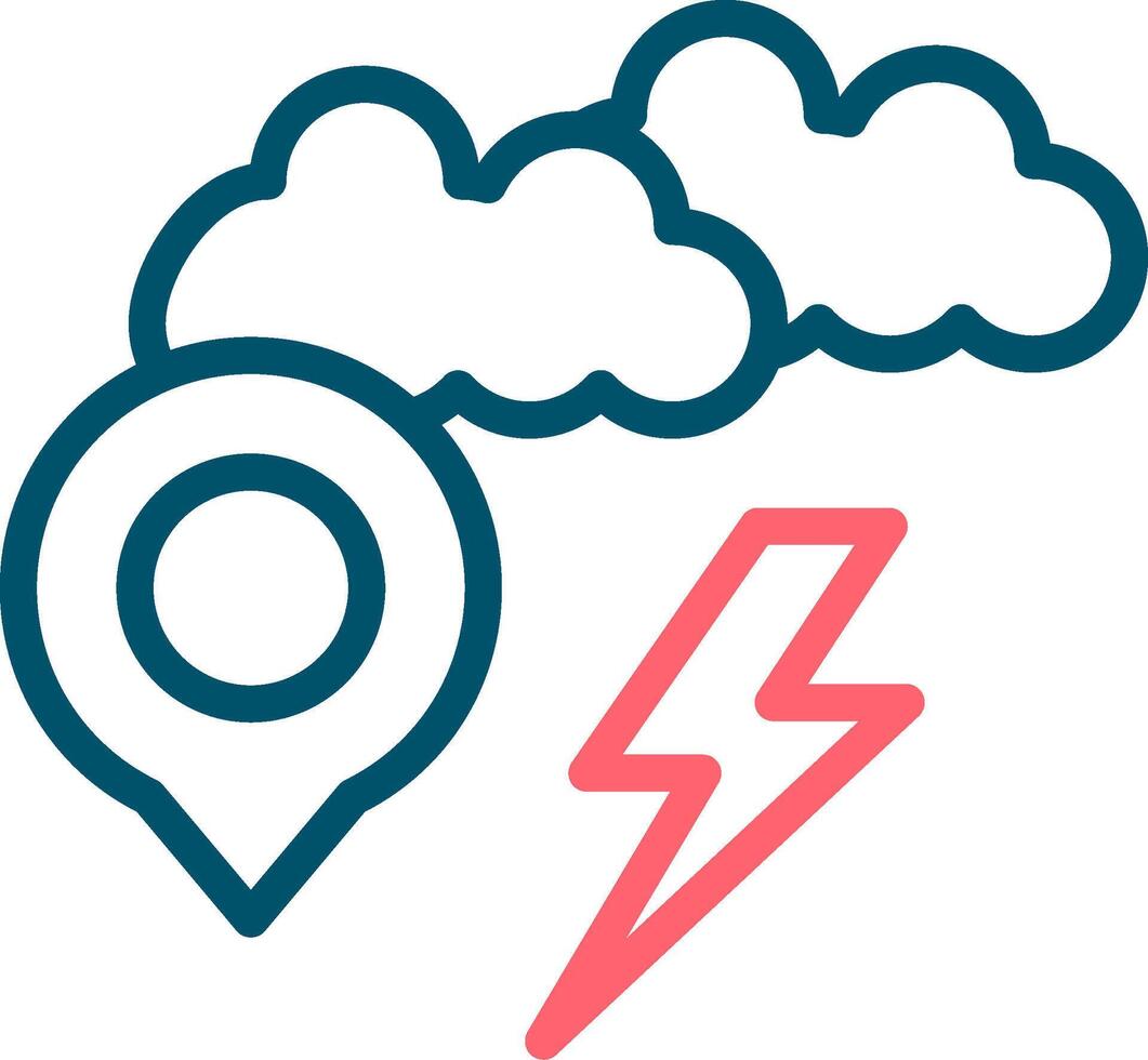 Storm Location Creative Icon Design vector