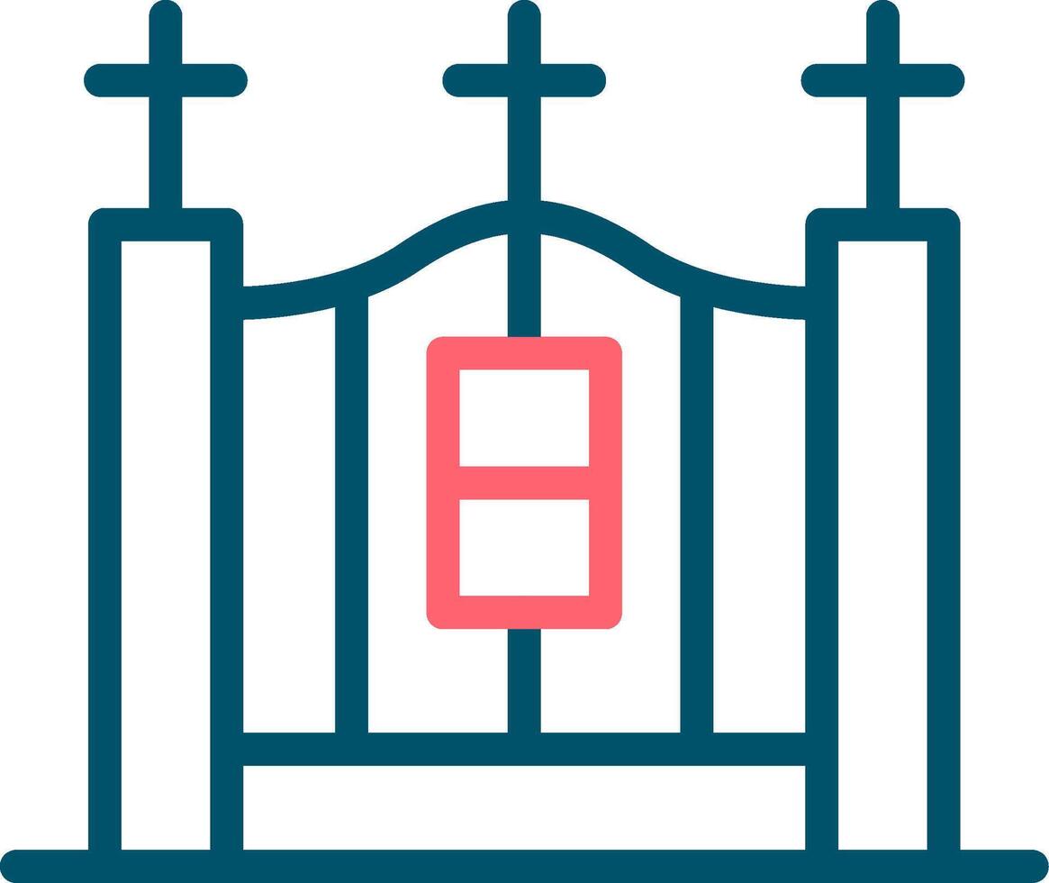 Cemetery Gate Creative Icon Design vector