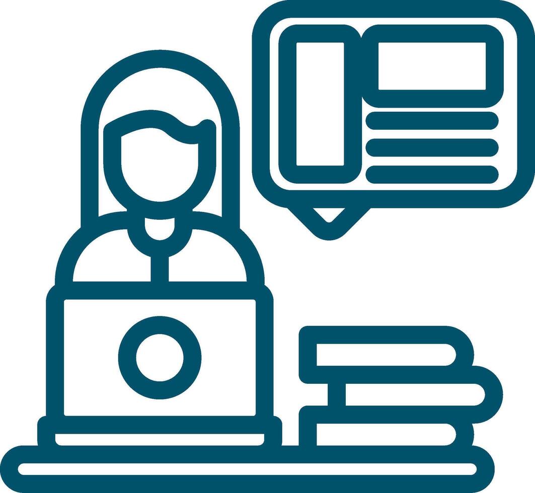 Web Designer Female Creative Icon Design vector