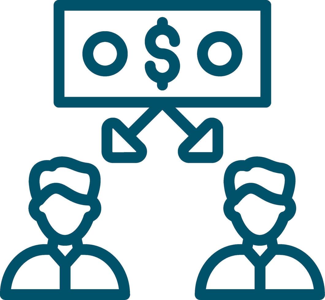 Peer to Peer Lending Creative Icon Design vector