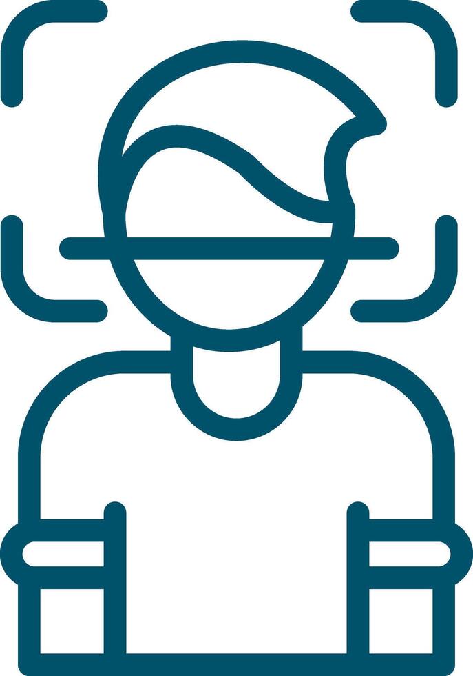 Face Scanner Creative Icon Design vector