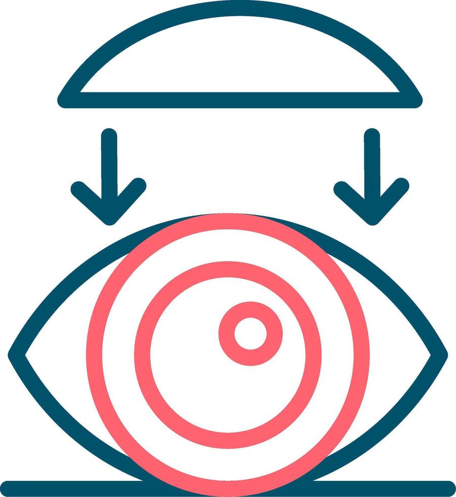 Rigid Contact Lenses Creative Icon Design vector