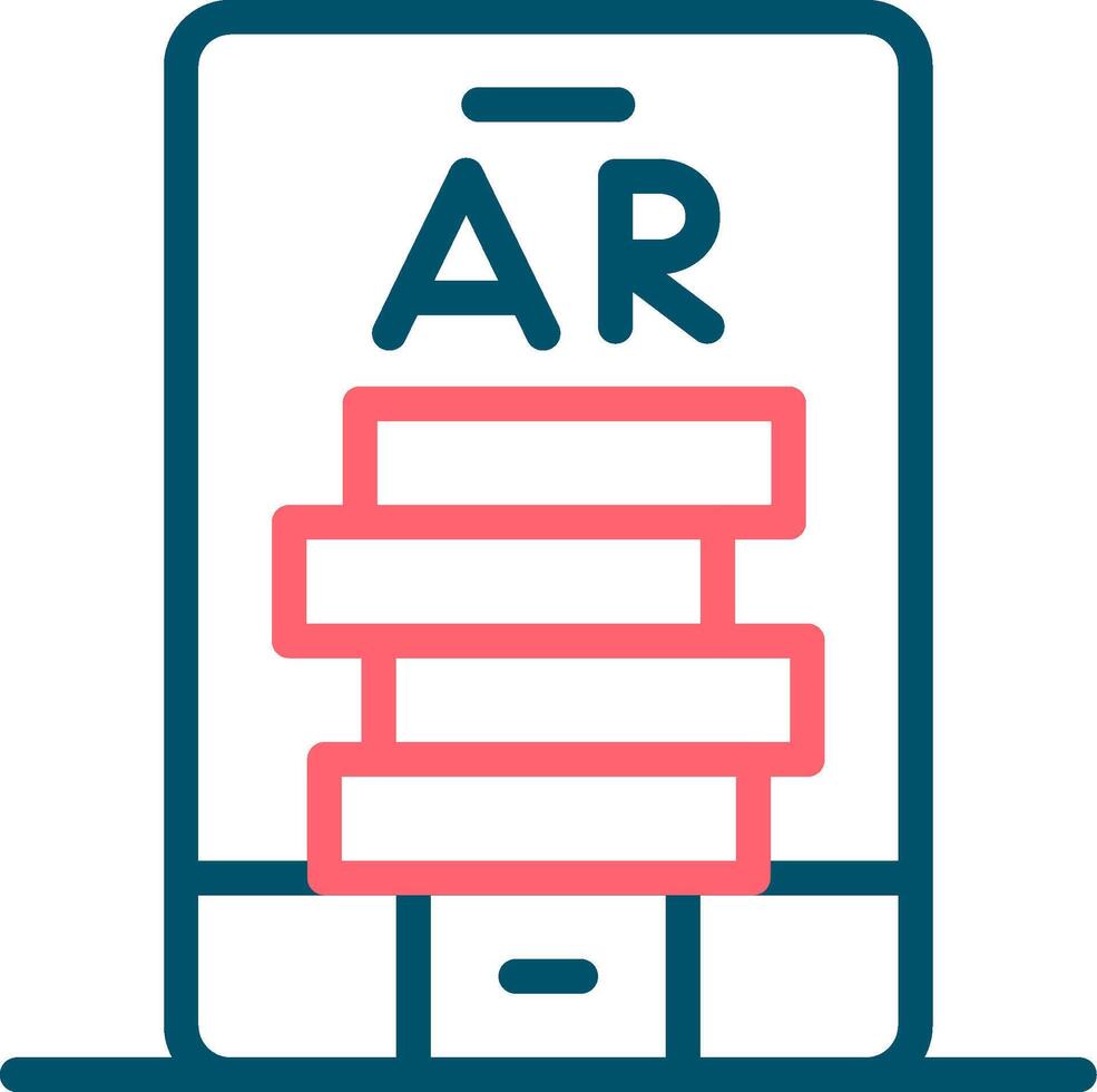 Ar Tumbling Blocks Creative Icon Design vector