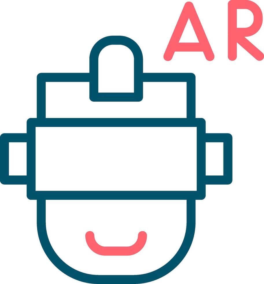 Ar Helmet Creative Icon Design vector