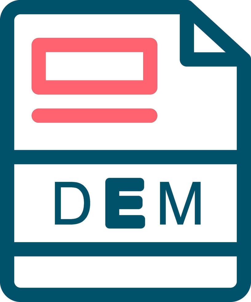 DEM Creative Icon Design vector