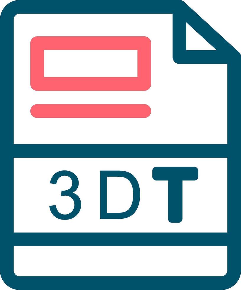 3DT Creative Icon Design vector