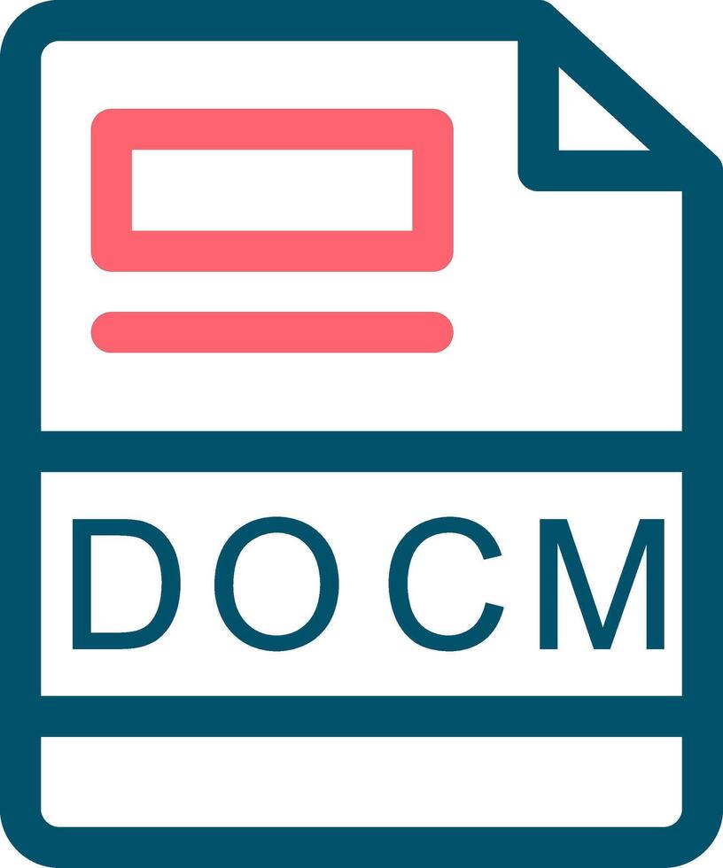 DOCM Creative Icon Design vector