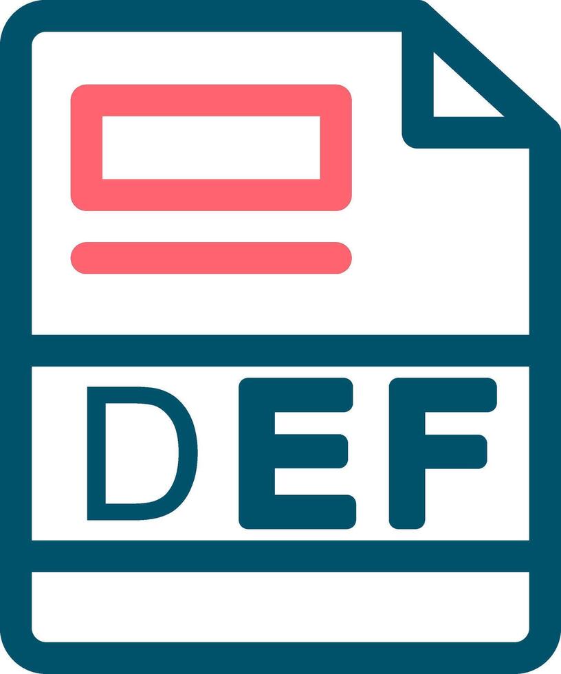 DEF Creative Icon Design vector