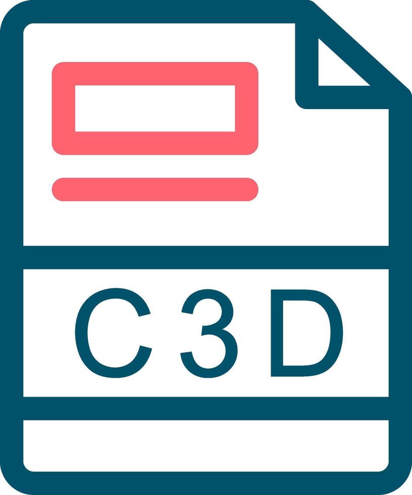 C3D Creative Icon Design vector