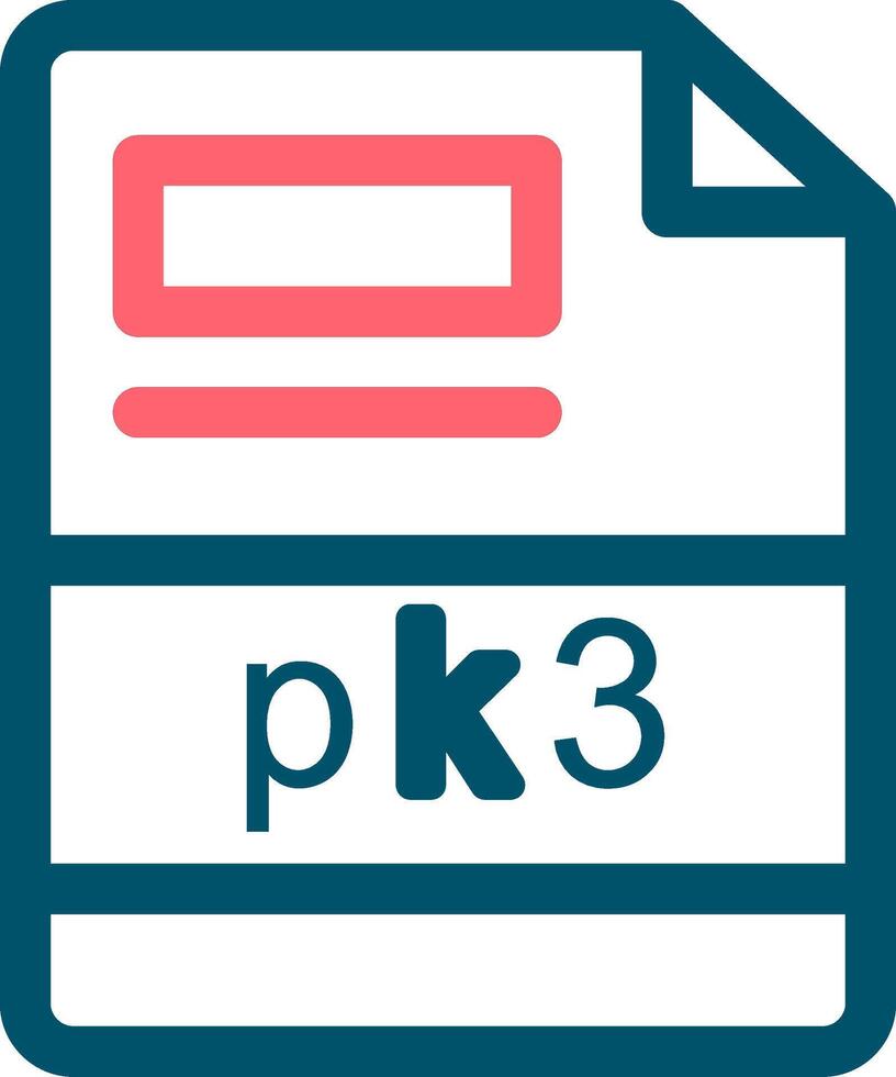 pk3 creativo icono diseño vector