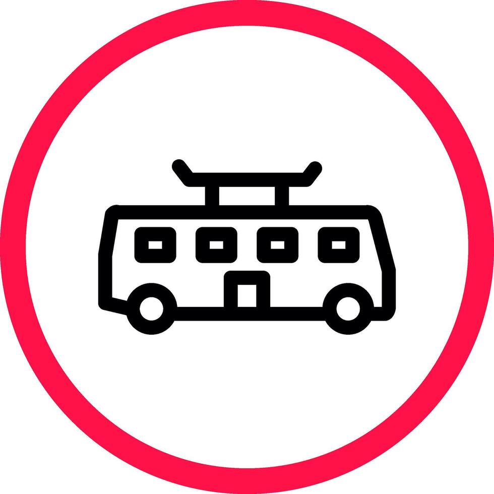 Tramcar Creative Icon Design vector