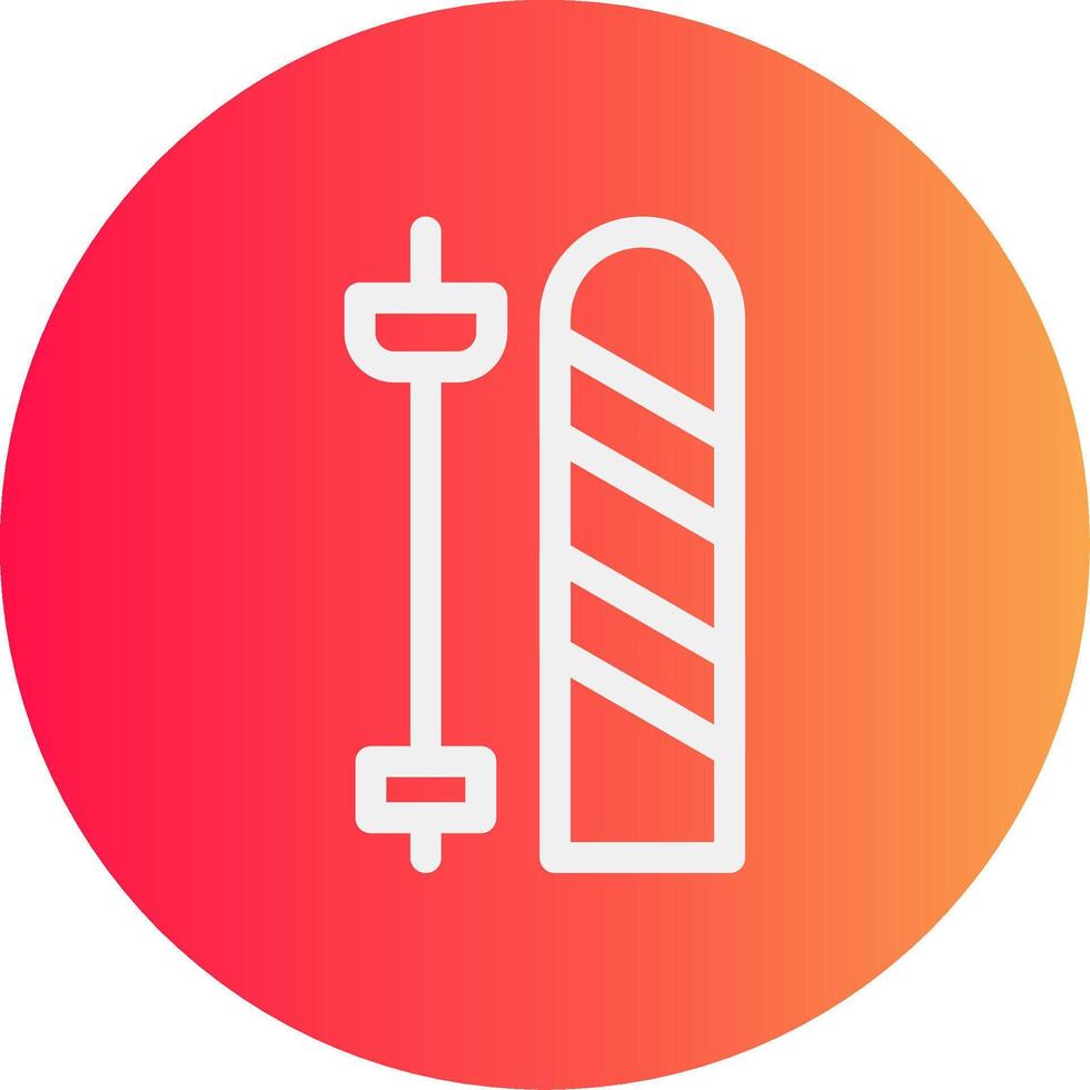 Skis Creative Icon Design vector