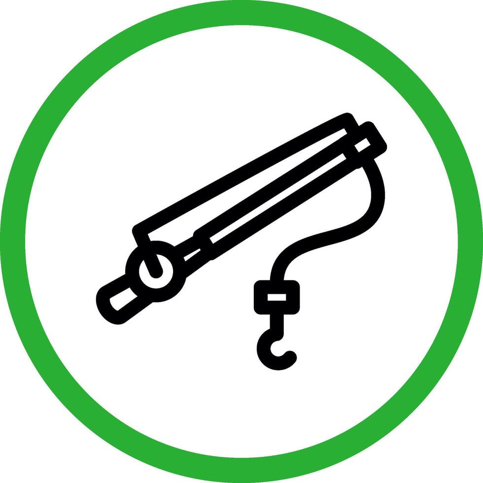 Fishing Rod Creative Icon Design vector