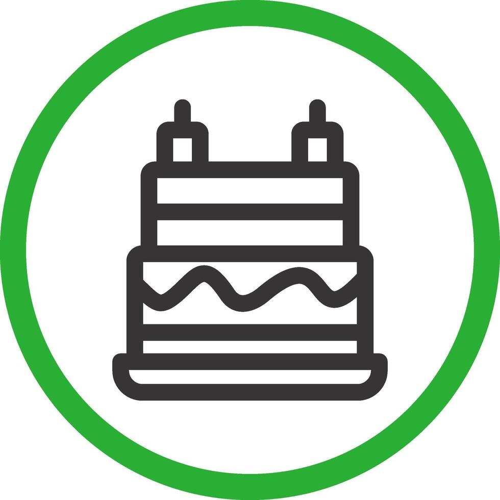 diseño de icono creativo de pastel de cumpleaños vector