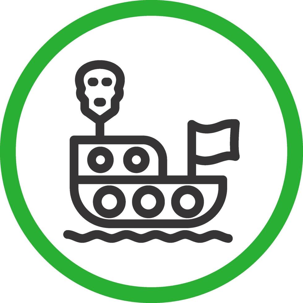 diseño de icono creativo de barco pirata vector