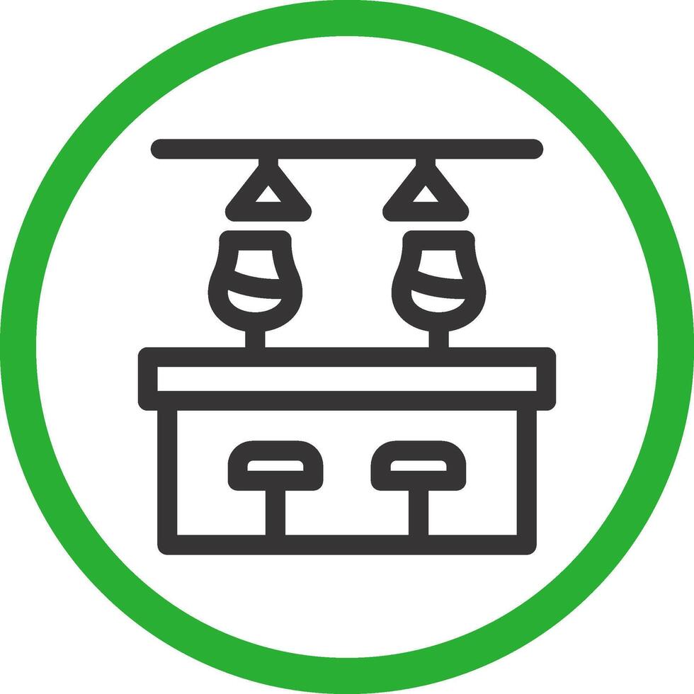 Bar Counter Creative Icon Design vector