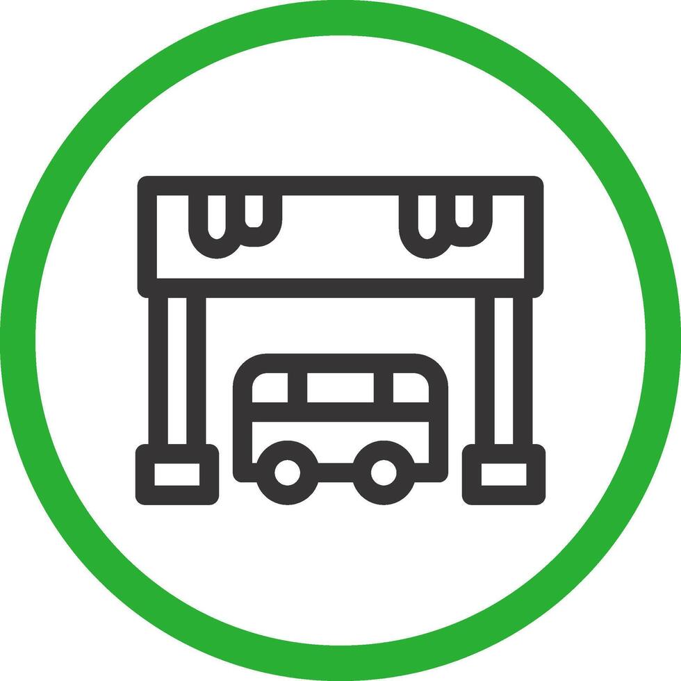 diseño de icono creativo de parada de autobús vector