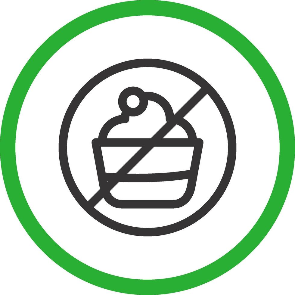 No Sweets Creative Icon Design vector