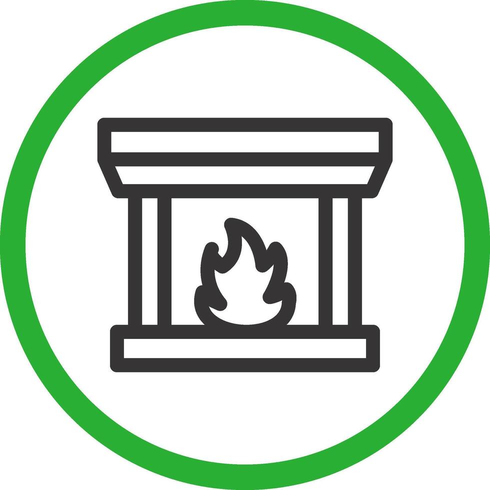 Fireplace Creative Icon Design vector