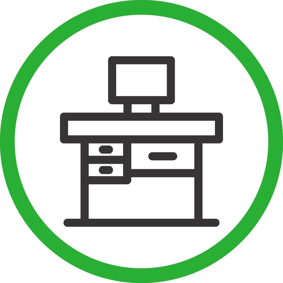 Office Table Creative Icon Design vector