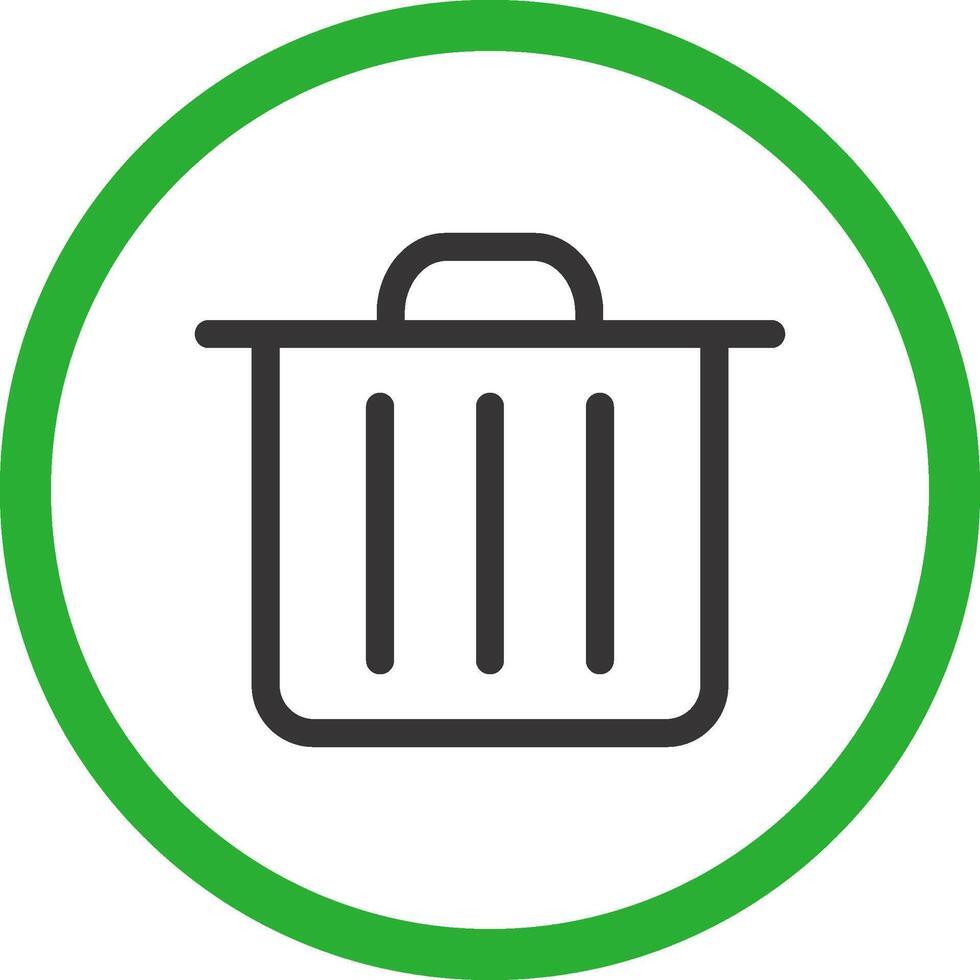 Trash Bin Creative Icon Design vector