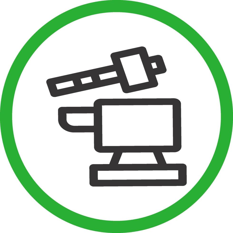 Hammer and anvil Creative Icon Design vector