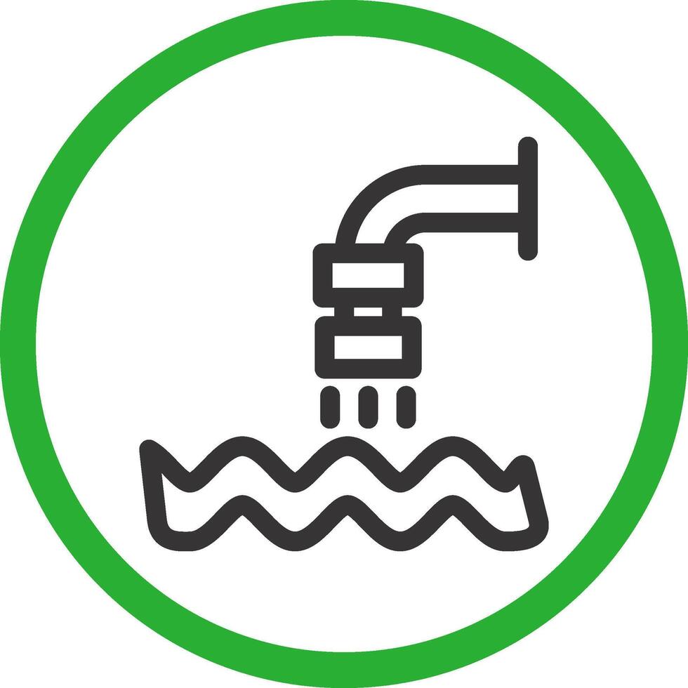 diseño de icono creativo de aguas residuales vector