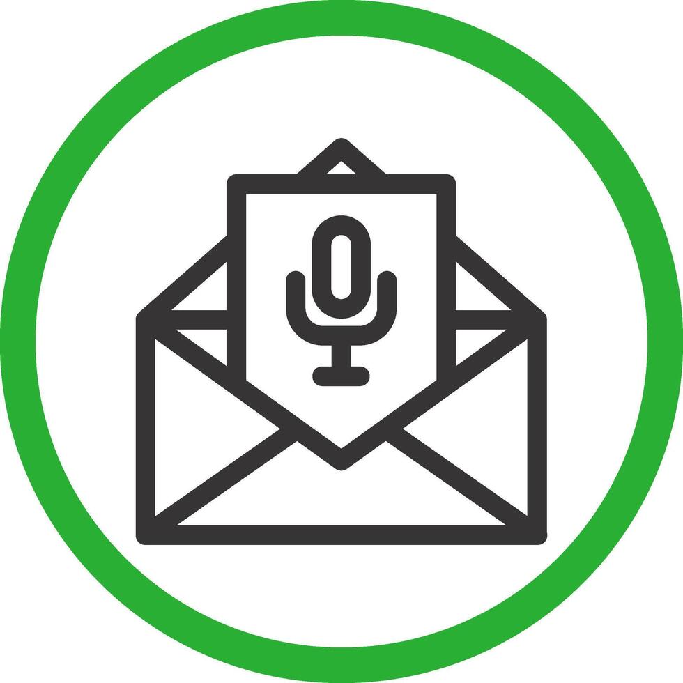 Voice Email Creative Icon Design vector