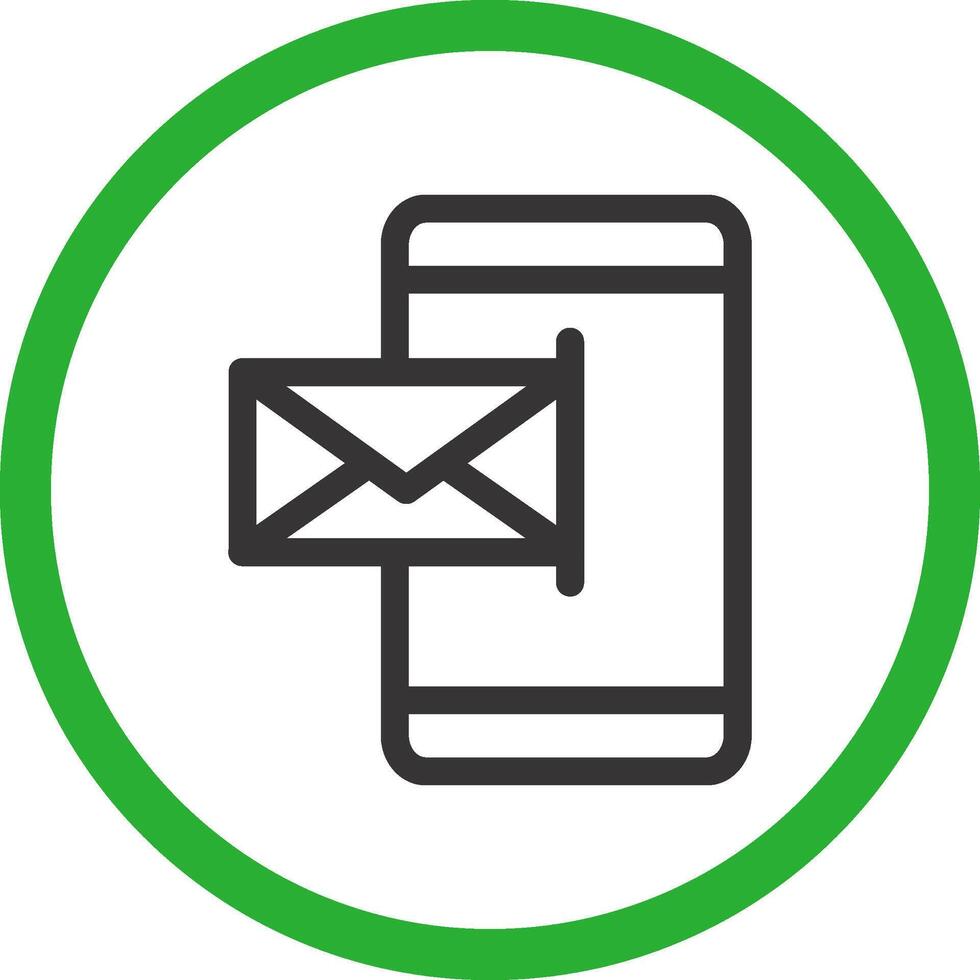 Mobile Email Creative Icon Design vector