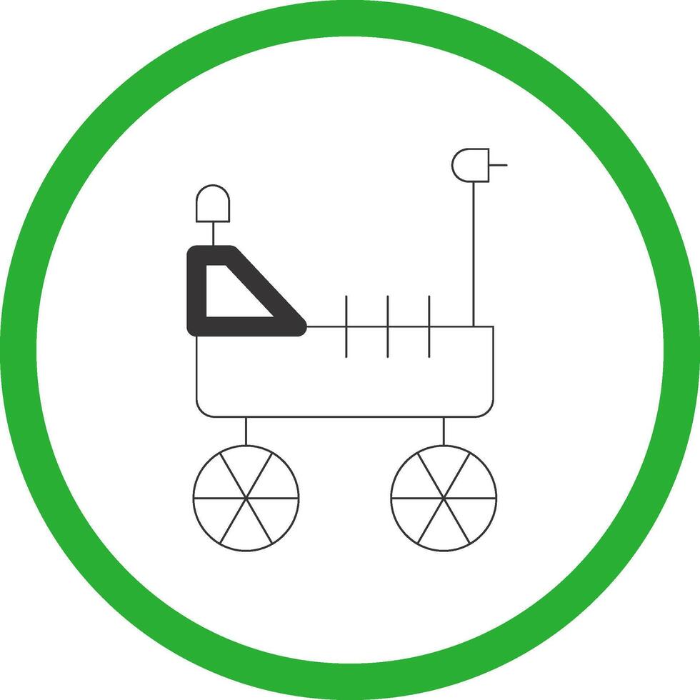 Mars Rover Creative Icon Design vector