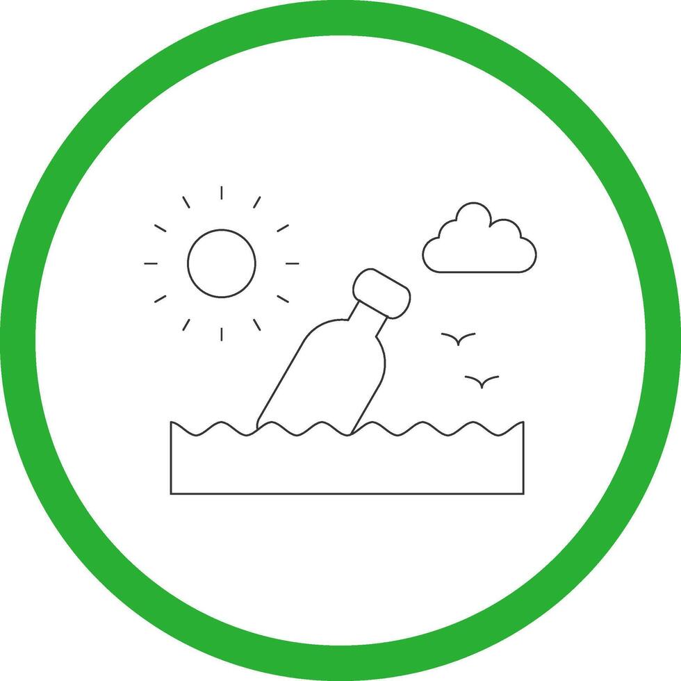 Message In A Bottle Creative Icon Design vector