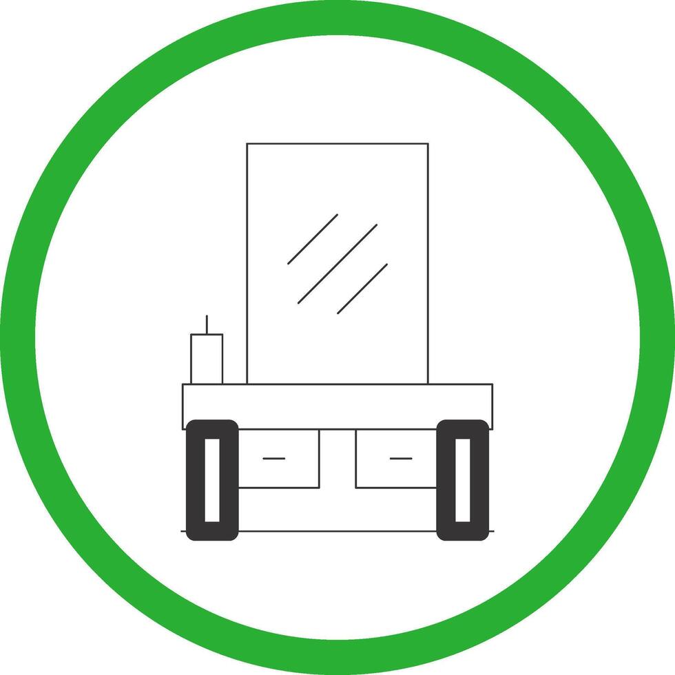 Dressing Table Creative Icon Design vector